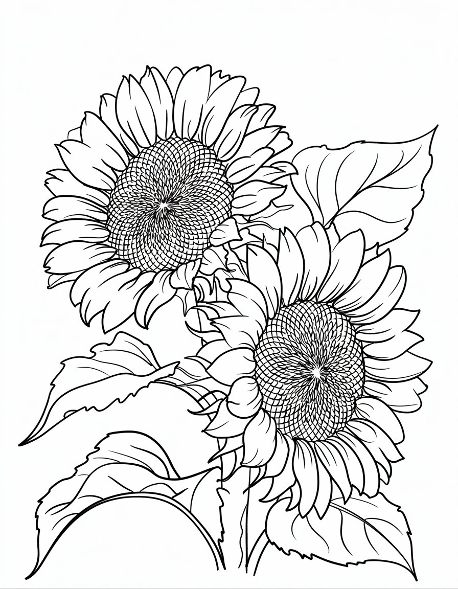 Double Sunflower Portrait